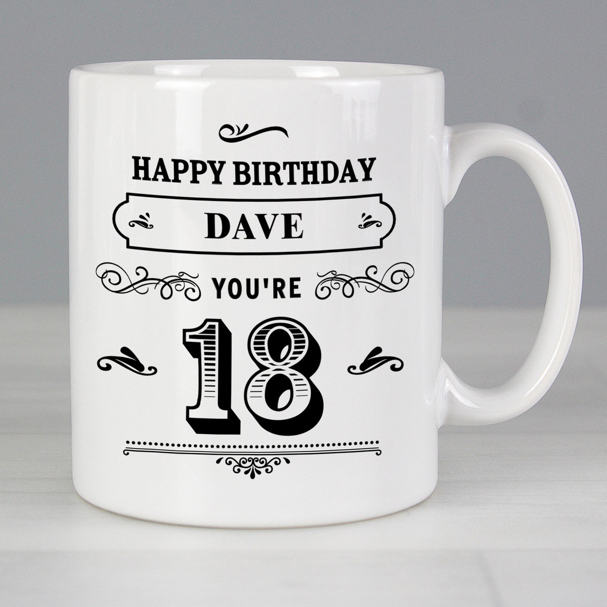 Personalised Birthday Vintage Typography Mug - image 5