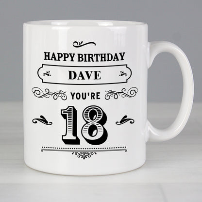 Personalised Birthday Vintage Typography Mug - image 5