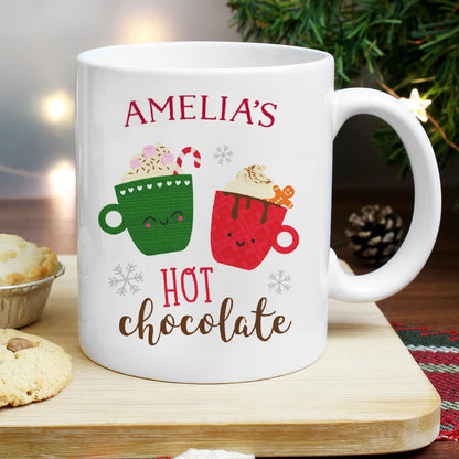 Personalised Cute Christmas Hot Chocolate Mug from Heartfelt Gifts