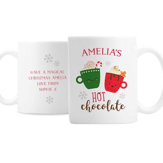 Personalised Cute Christmas Hot Chocolate Mug - image 2