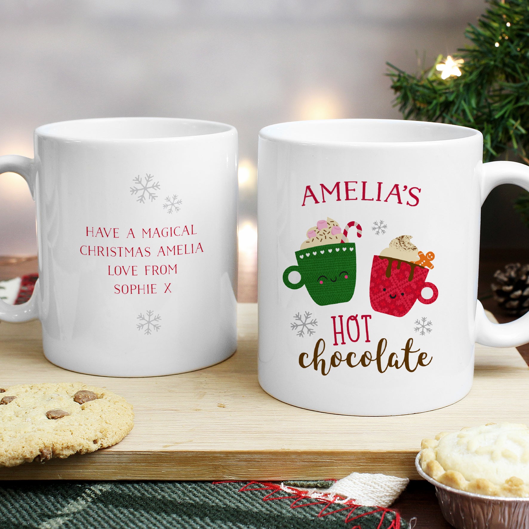 Personalised Cute Christmas Hot Chocolate Mug - image 3