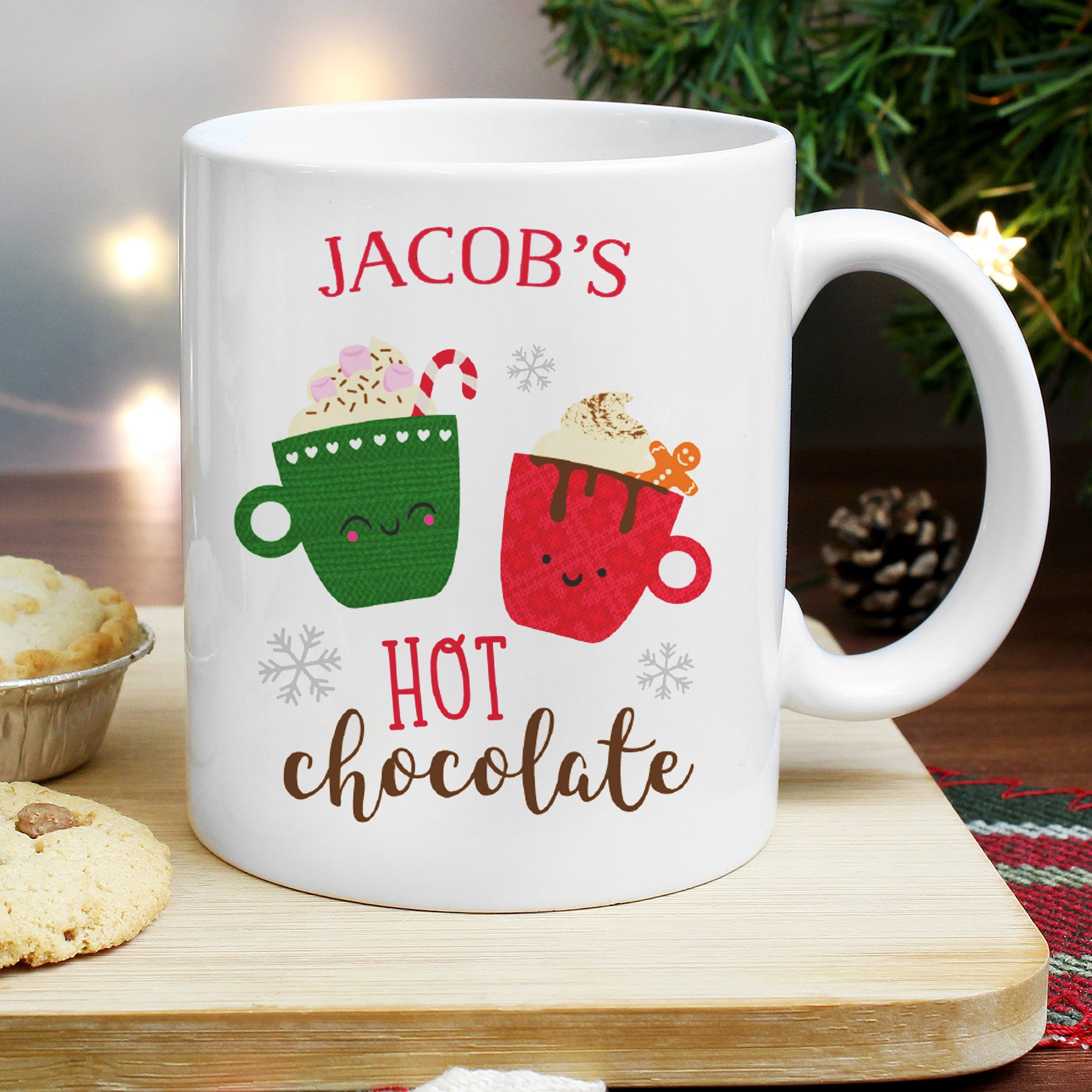 Personalised Cute Christmas Hot Chocolate Mug - image 4