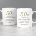 Personalised 50th Golden Anniversary Mug Set from Heartfelt Gifts