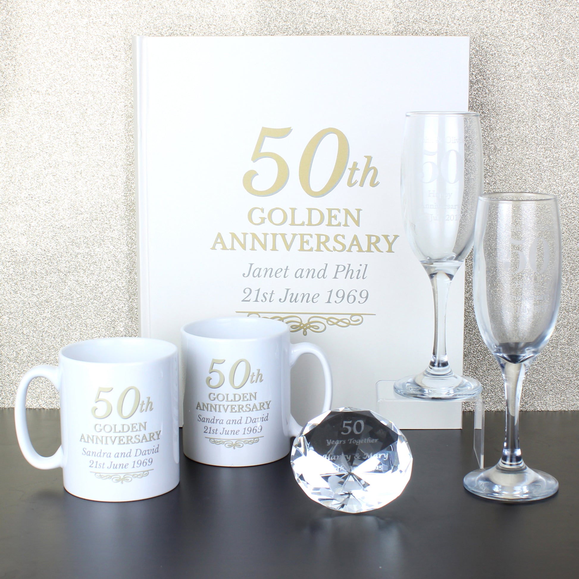 Personalised 50th Golden Anniversary Mug Set - image 5