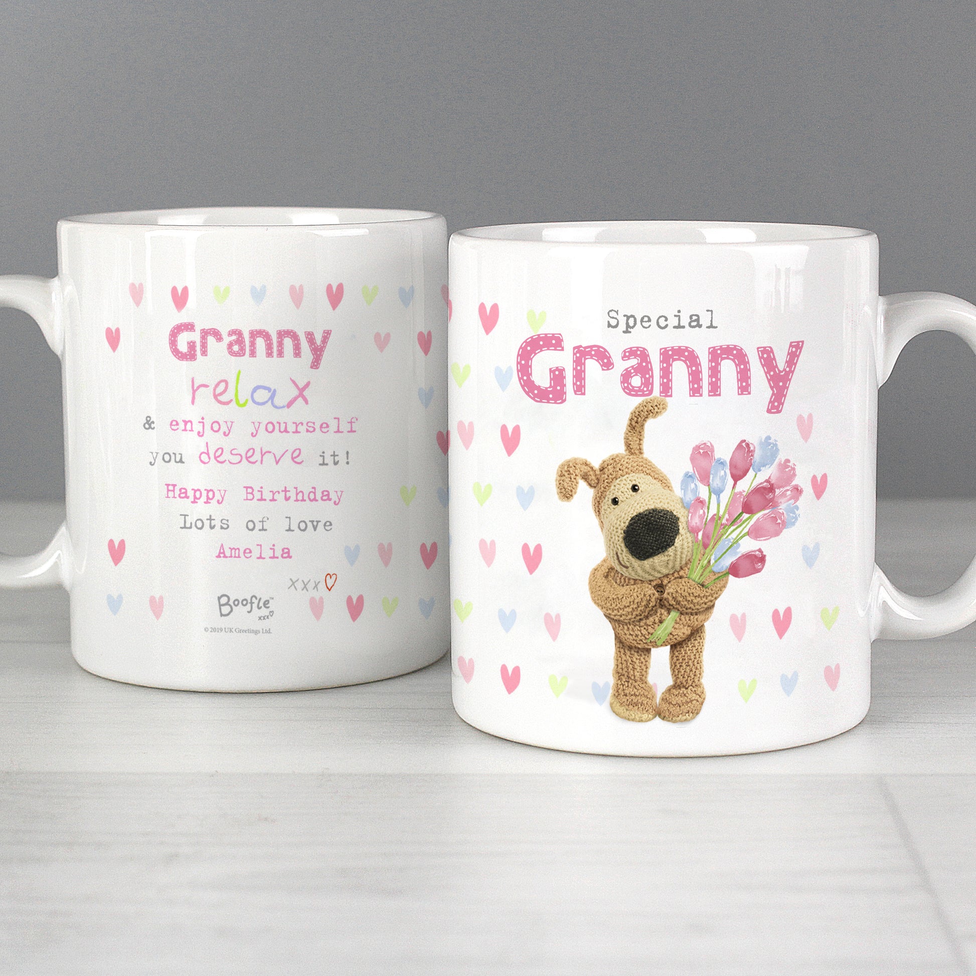 Personalised Boofle Birthday Flowers Mug - image 5