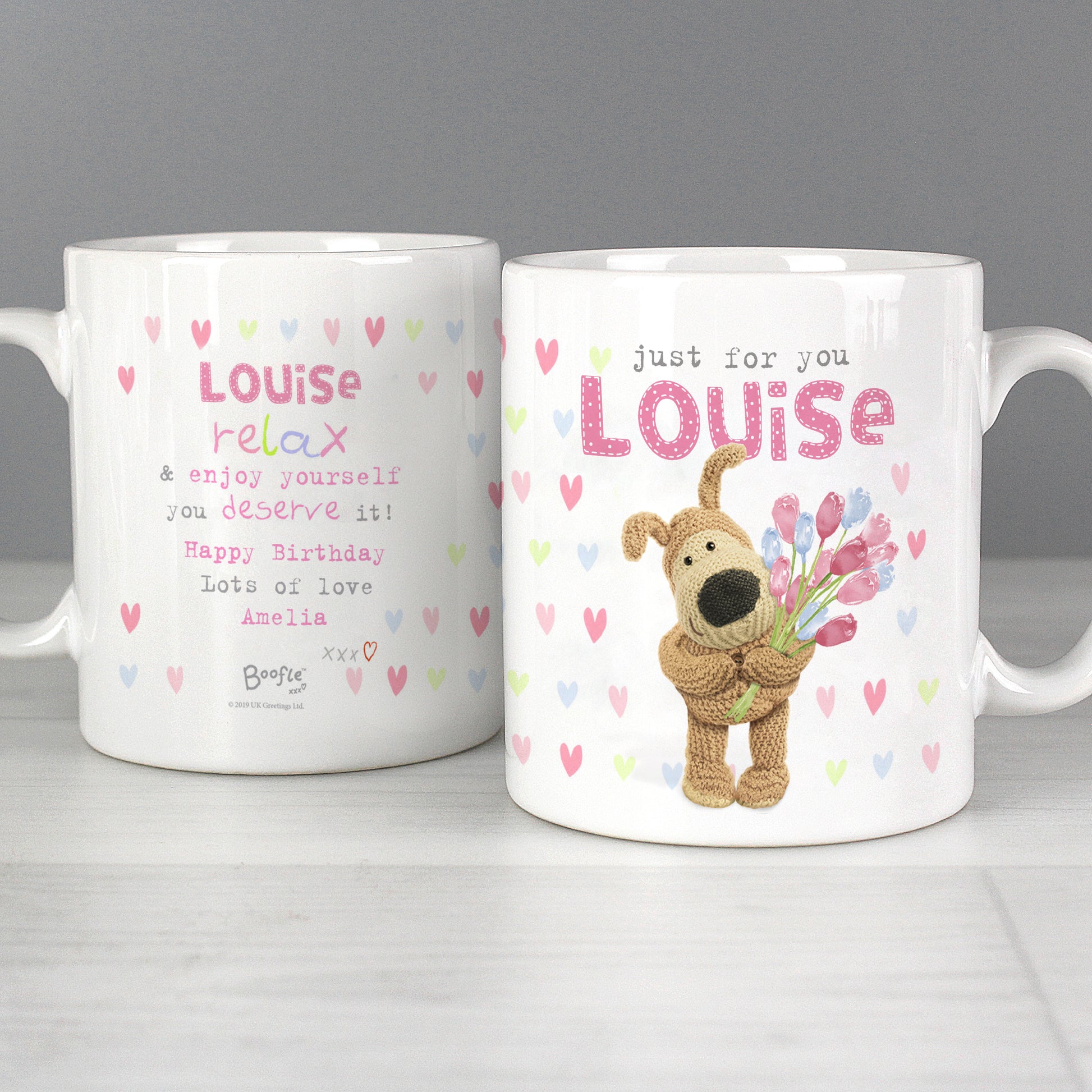 Personalised Boofle Birthday Flowers Mug - image 7