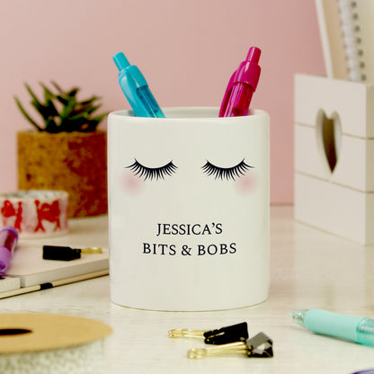 Personalised Eyelashes Ceramic Storage Pot - image 2