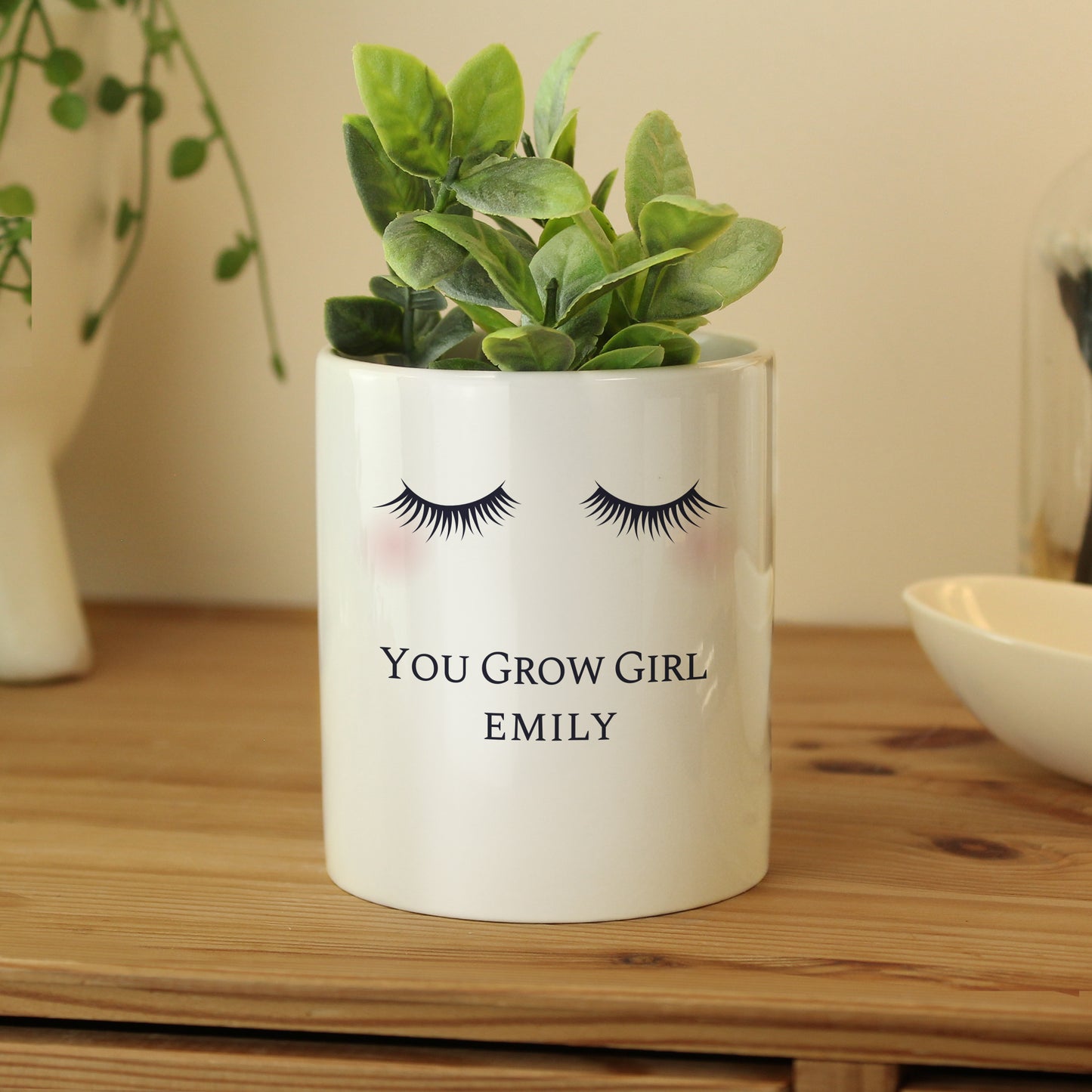 Personalised Eyelashes Ceramic Storage Pot - image 3