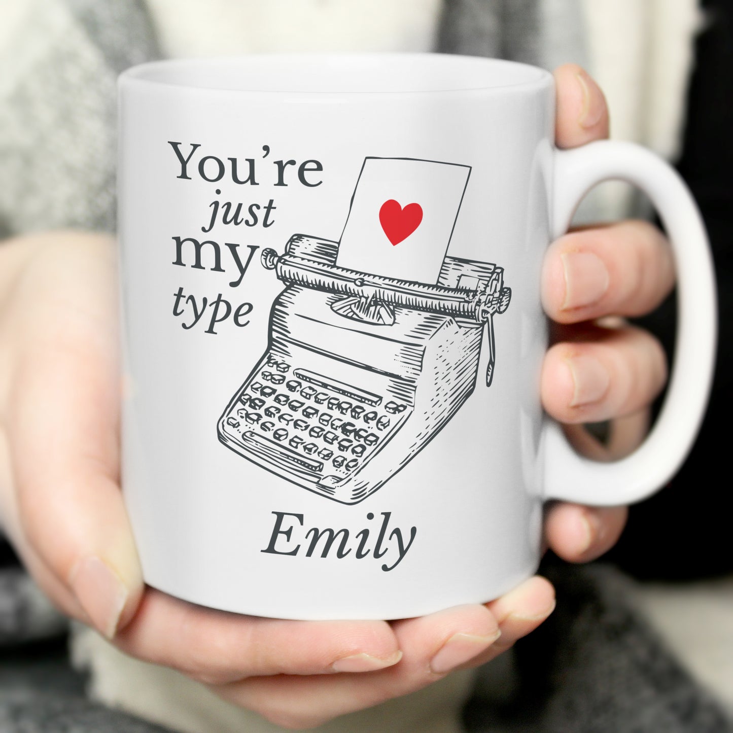 Personalised Just My Type Valentines Mug from Heartfelt Gifts