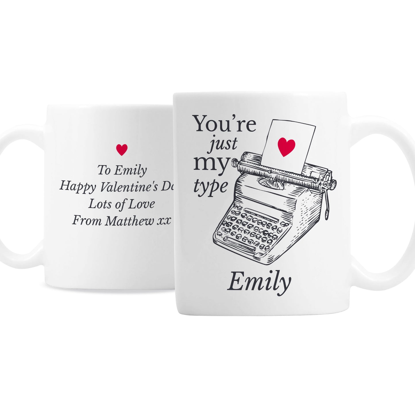 Personalised Just My Type Valentines Mug - image 5