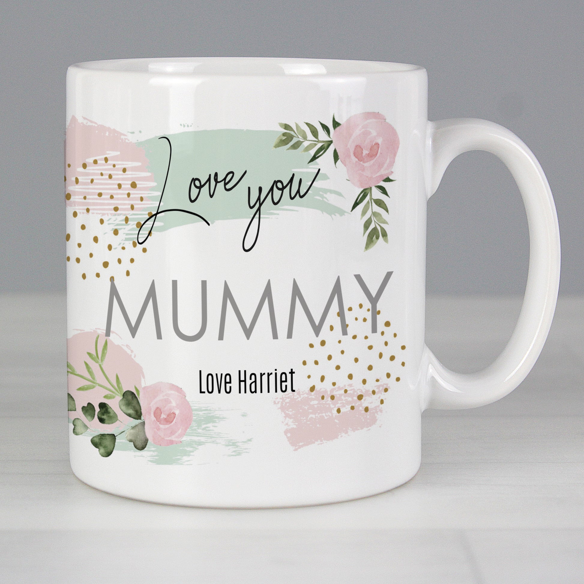 Personalised Abstract Rose Mug from Heartfelt Gifts
