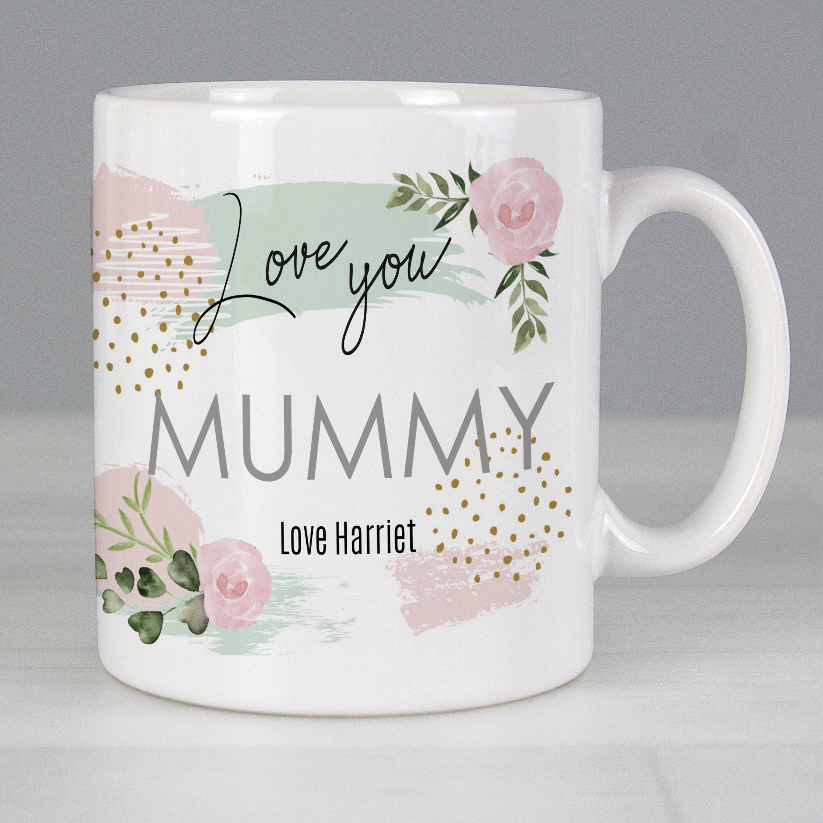 Personalised Abstract Rose Mug from Heartfelt Gifts