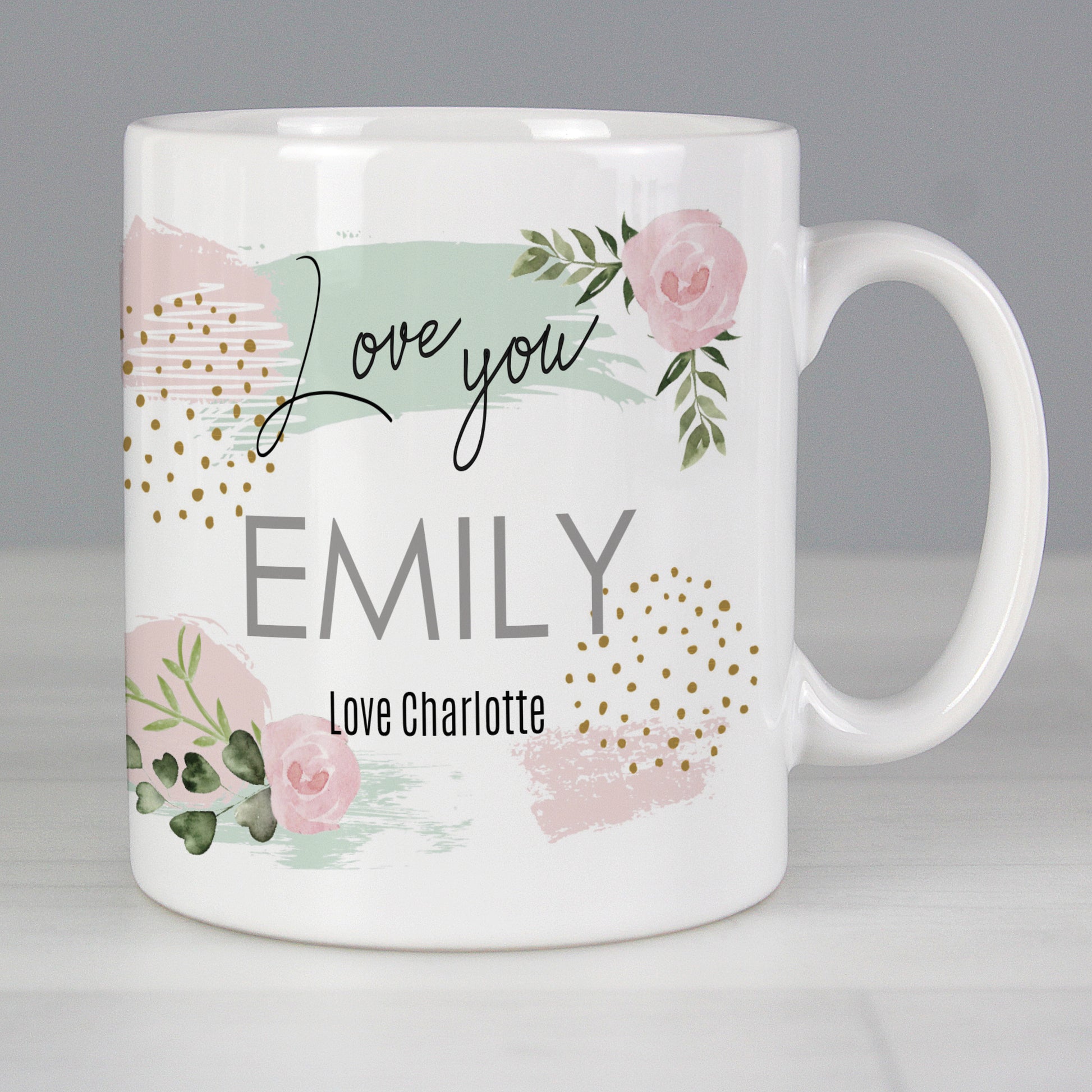 Personalised Abstract Rose Mug - image 4