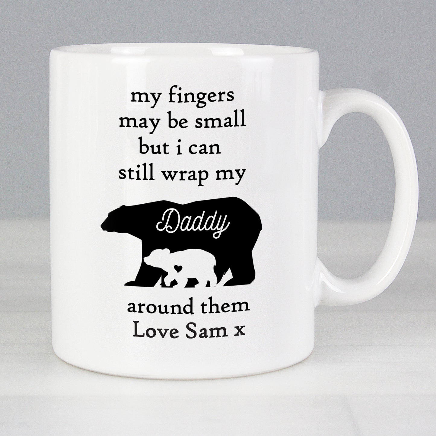 Personalised My Fingers May Be Small Bears Mug from Heartfelt Gifts