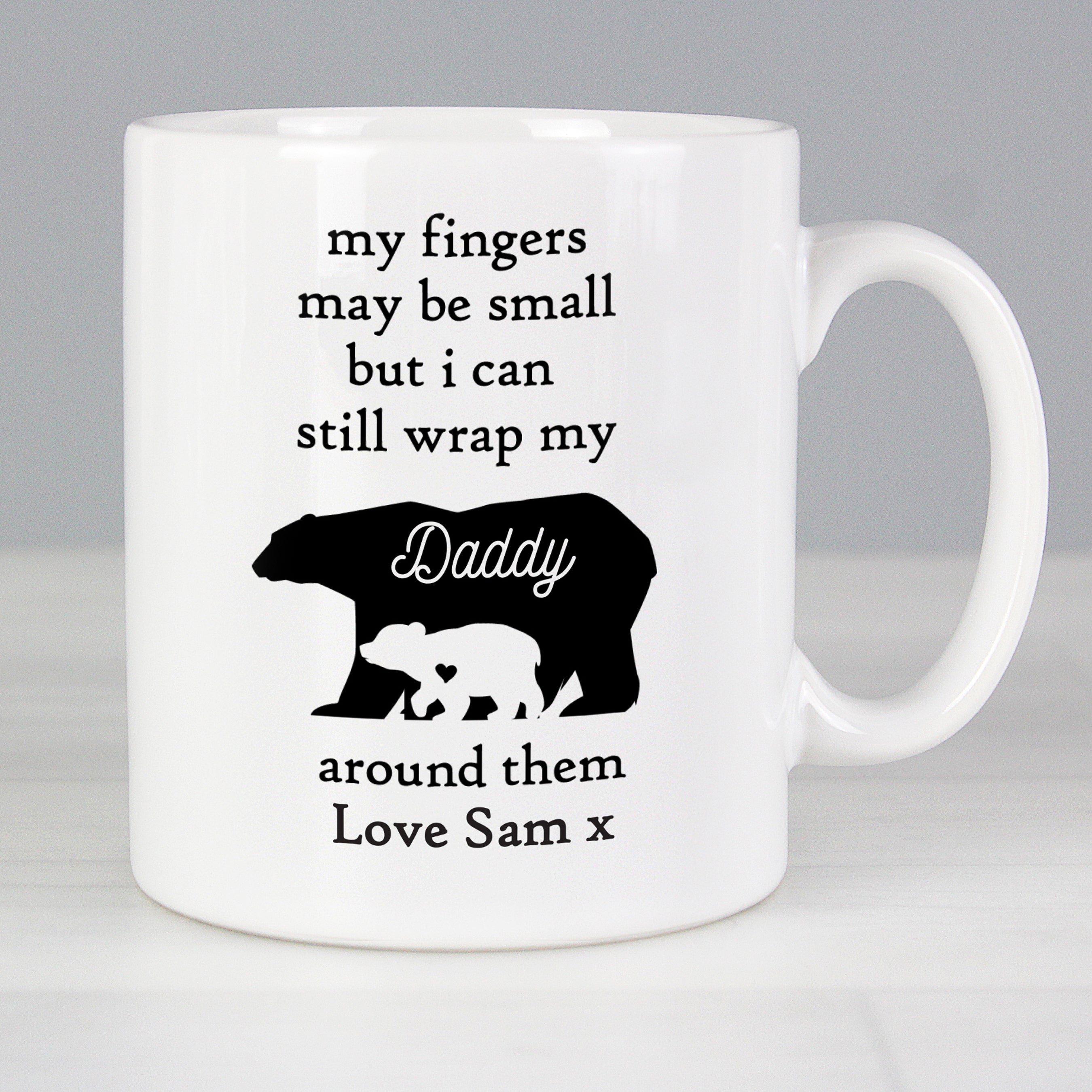 Personalised My Fingers May Be Small Bears Mug from Heartfelt Gifts