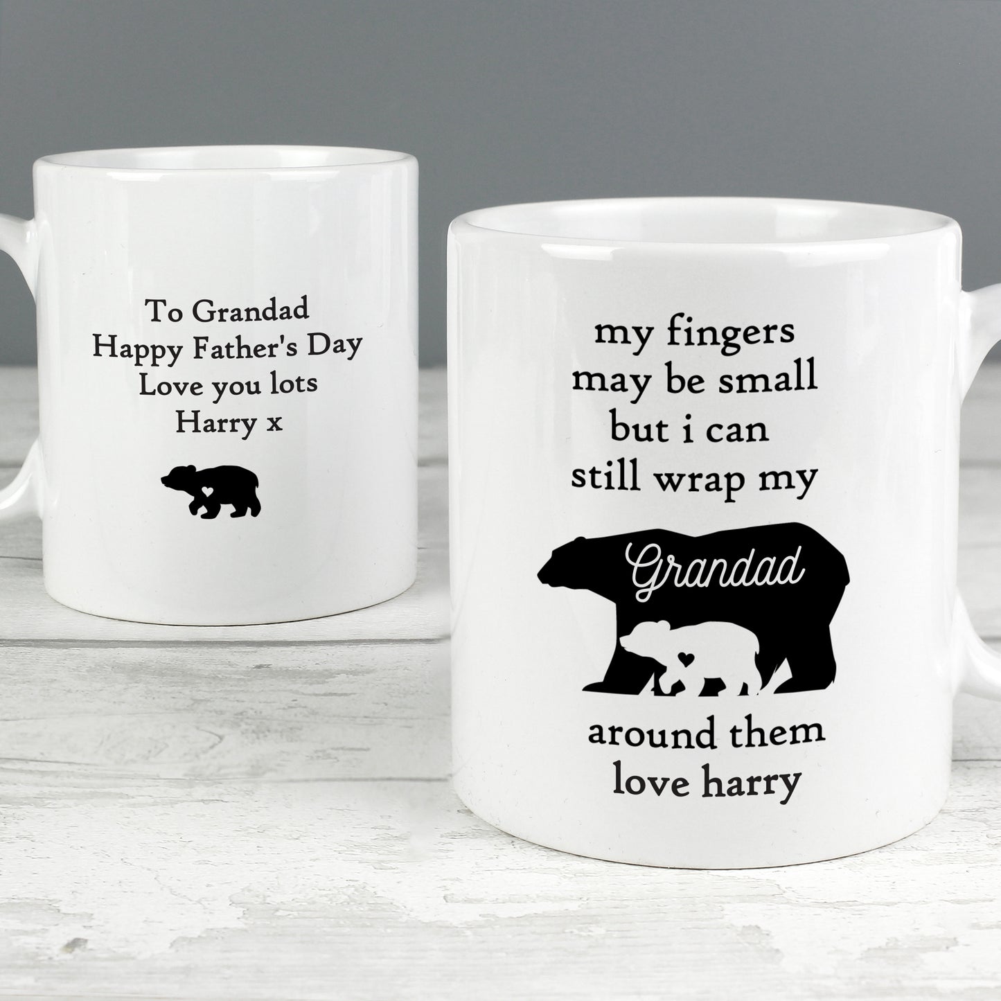 Personalised My Fingers May Be Small Bears Mug - image 3