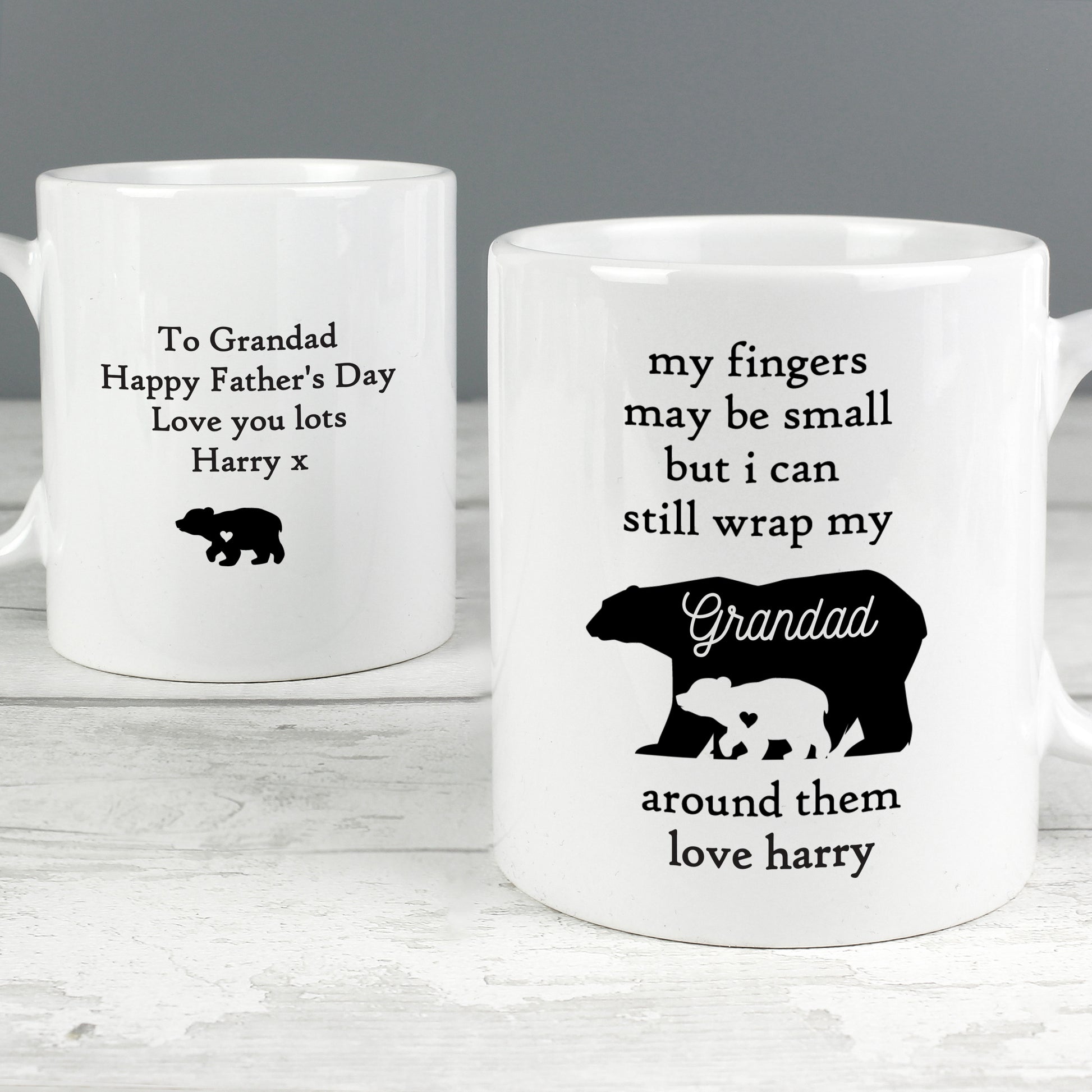 Personalised My Fingers May Be Small Bears Mug - image 3