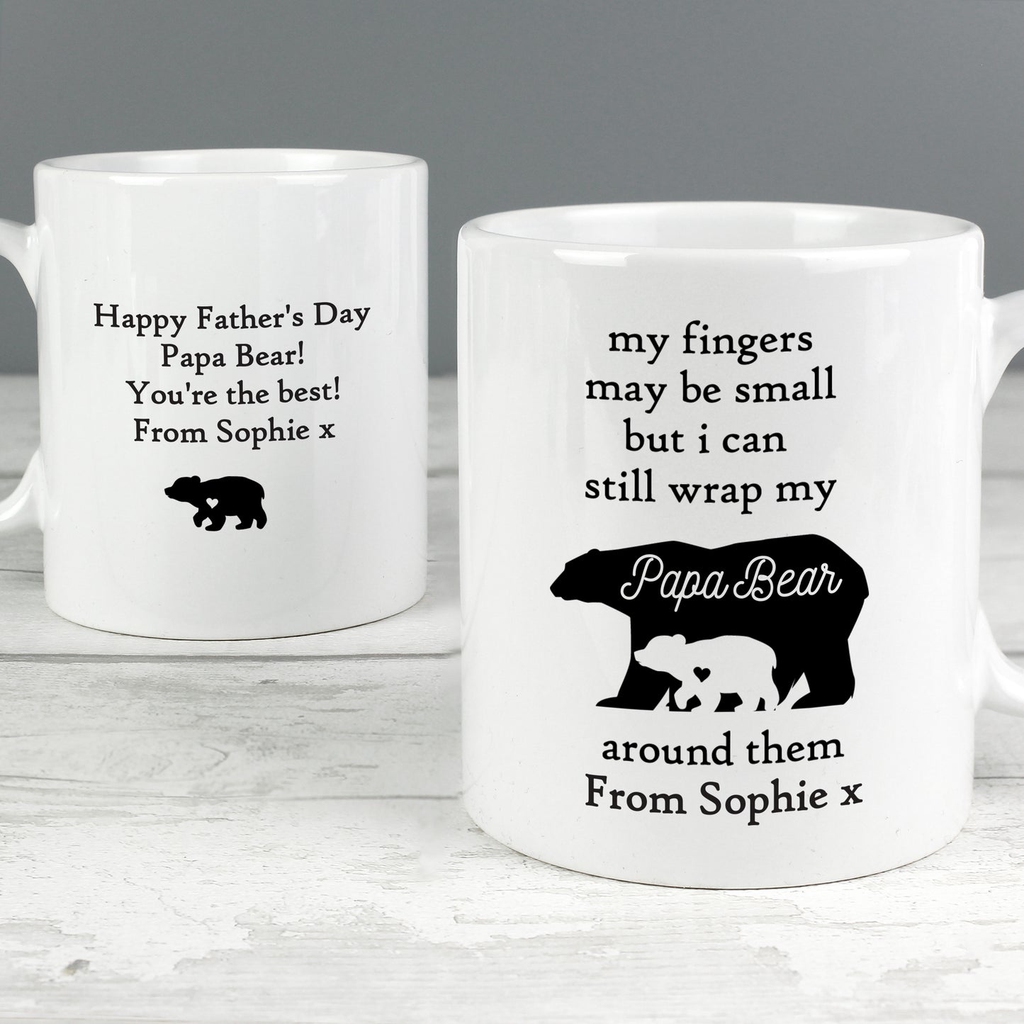 Personalised My Fingers May Be Small Bears Mug - image 4