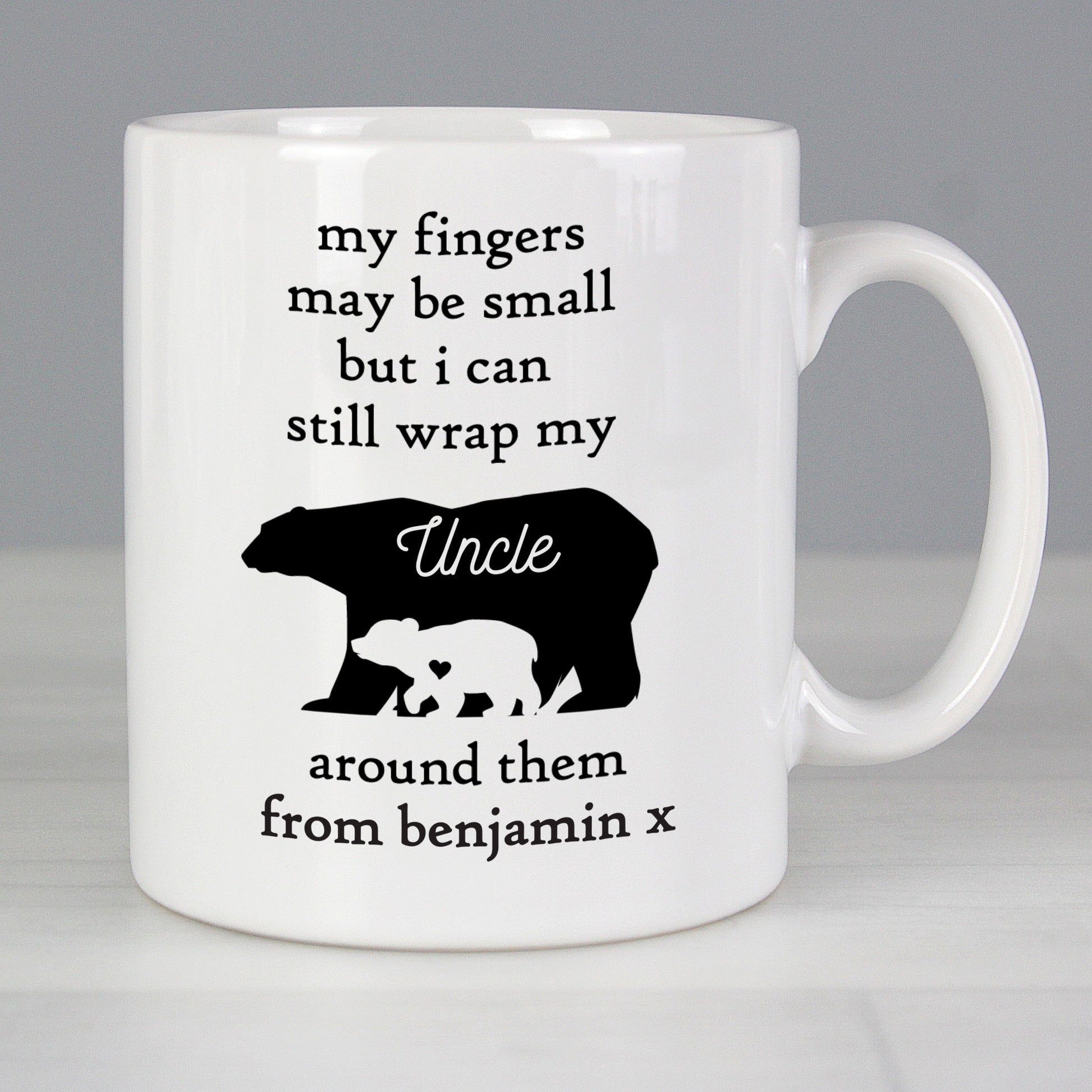 Personalised My Fingers May Be Small Bears Mug - image 5