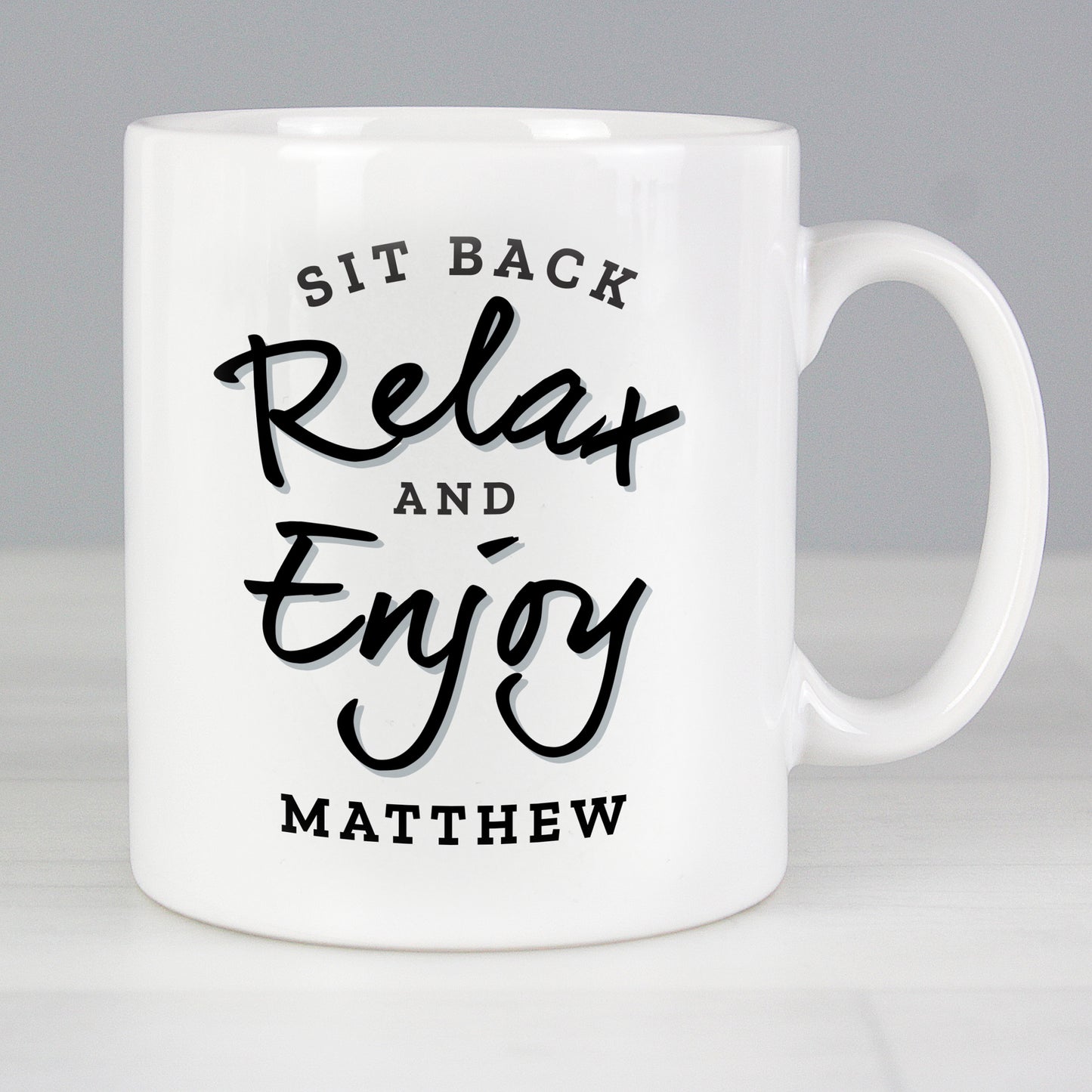 Personalised Sit Back & Relax Mug from Heartfelt Gifts