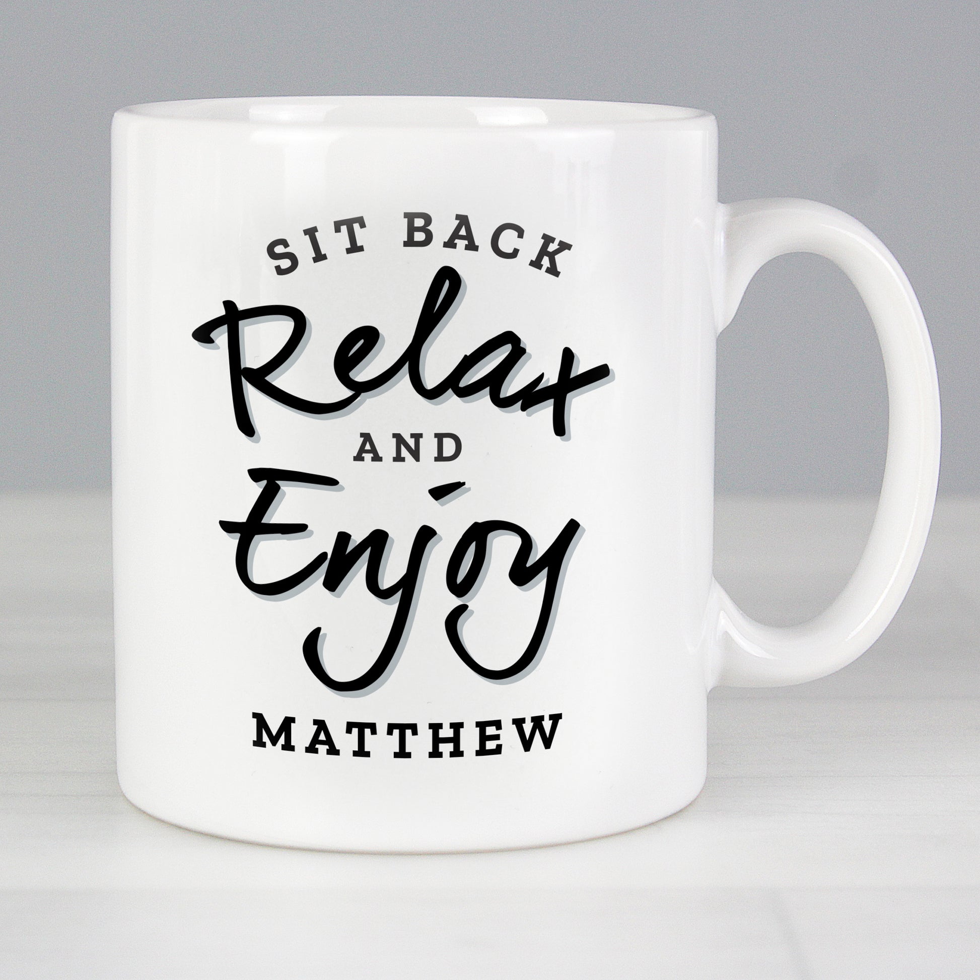 Personalised Sit Back & Relax Mug from Heartfelt Gifts