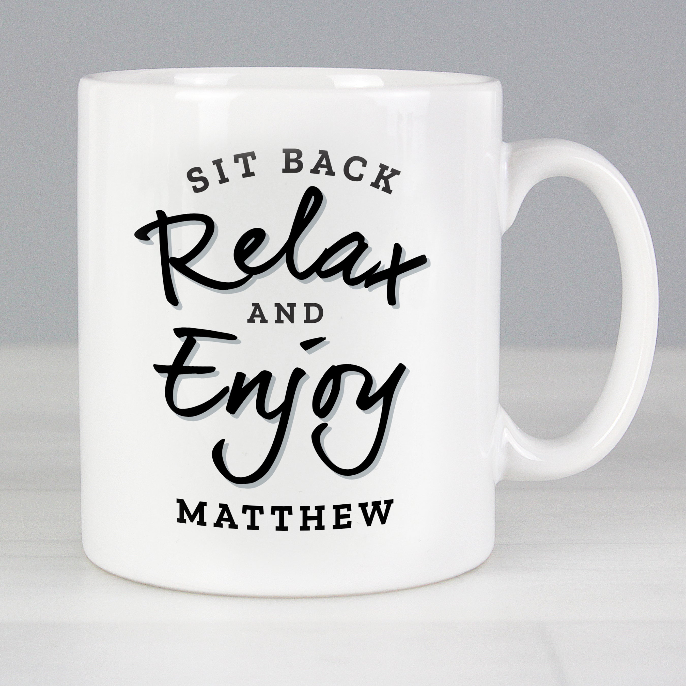 Personalised Sit Back & Relax Mug from Heartfelt Gifts