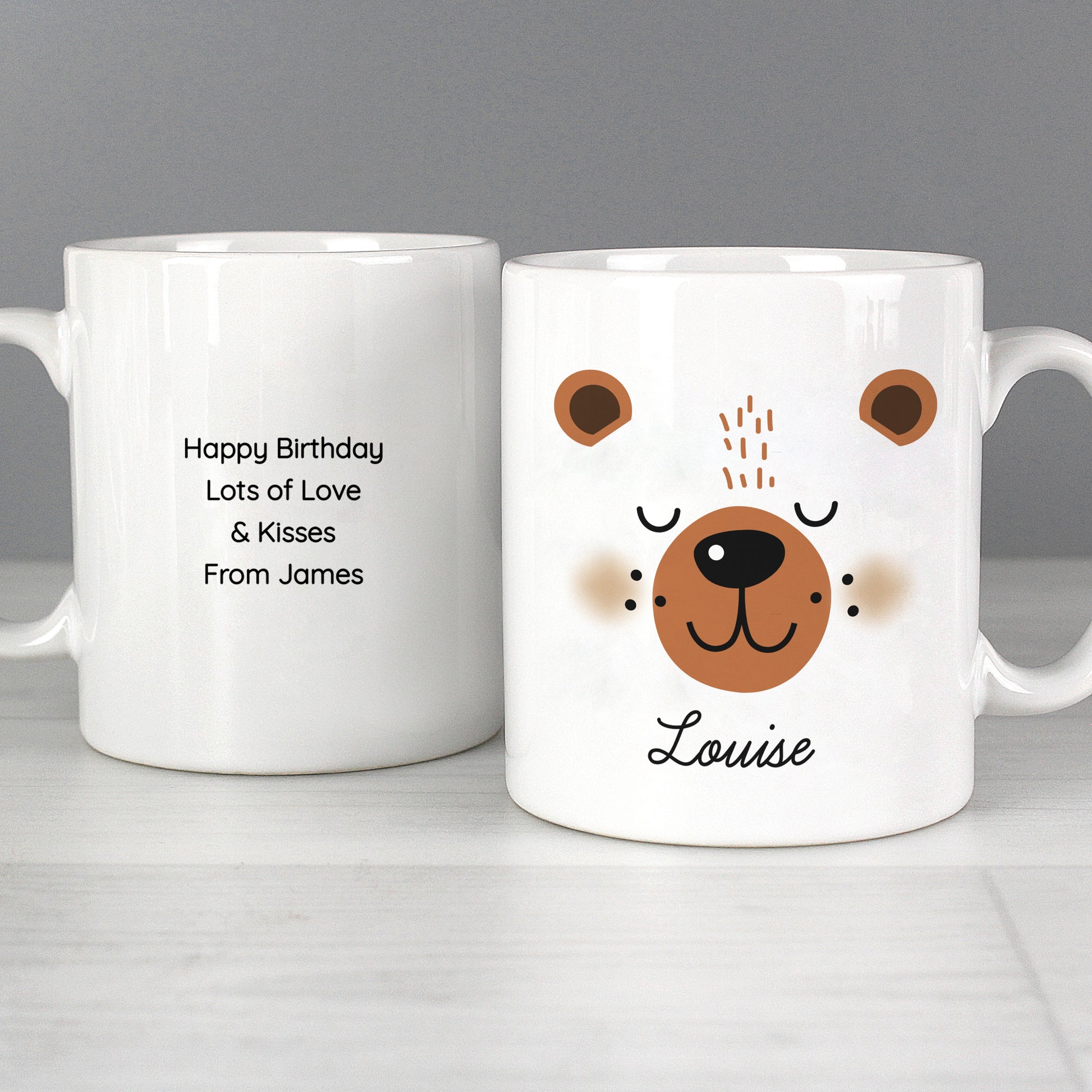 Personalised Cute Bear Face Mug - image 3