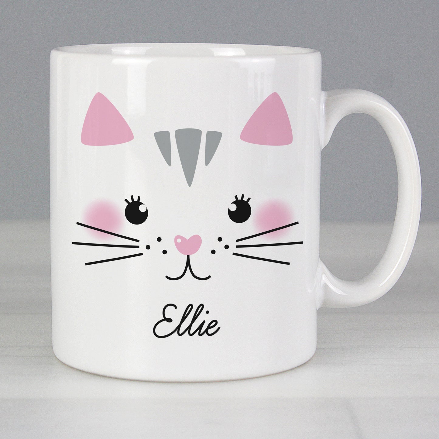 Personalised Cute Cat Face Mug from Heartfelt Gifts