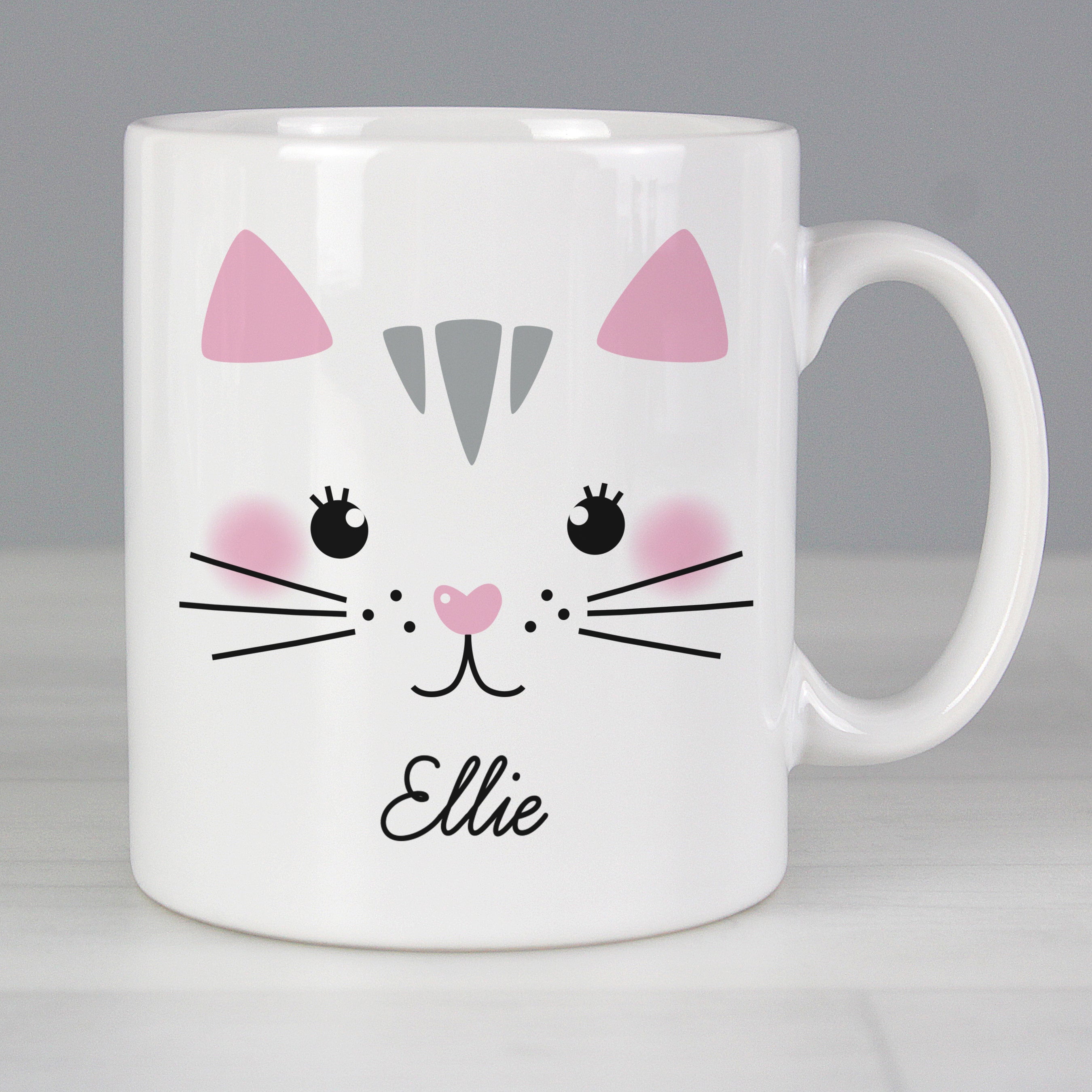 Personalised Cute Cat Face Mug from Heartfelt Gifts