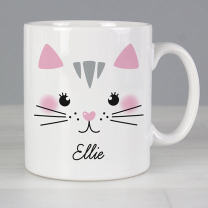 Personalised Cute Cat Face Mug from Heartfelt Gifts