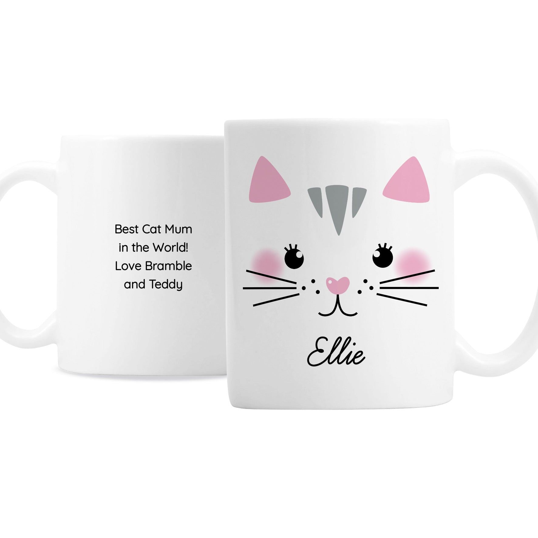 Personalised Cute Cat Face Mug - image 2