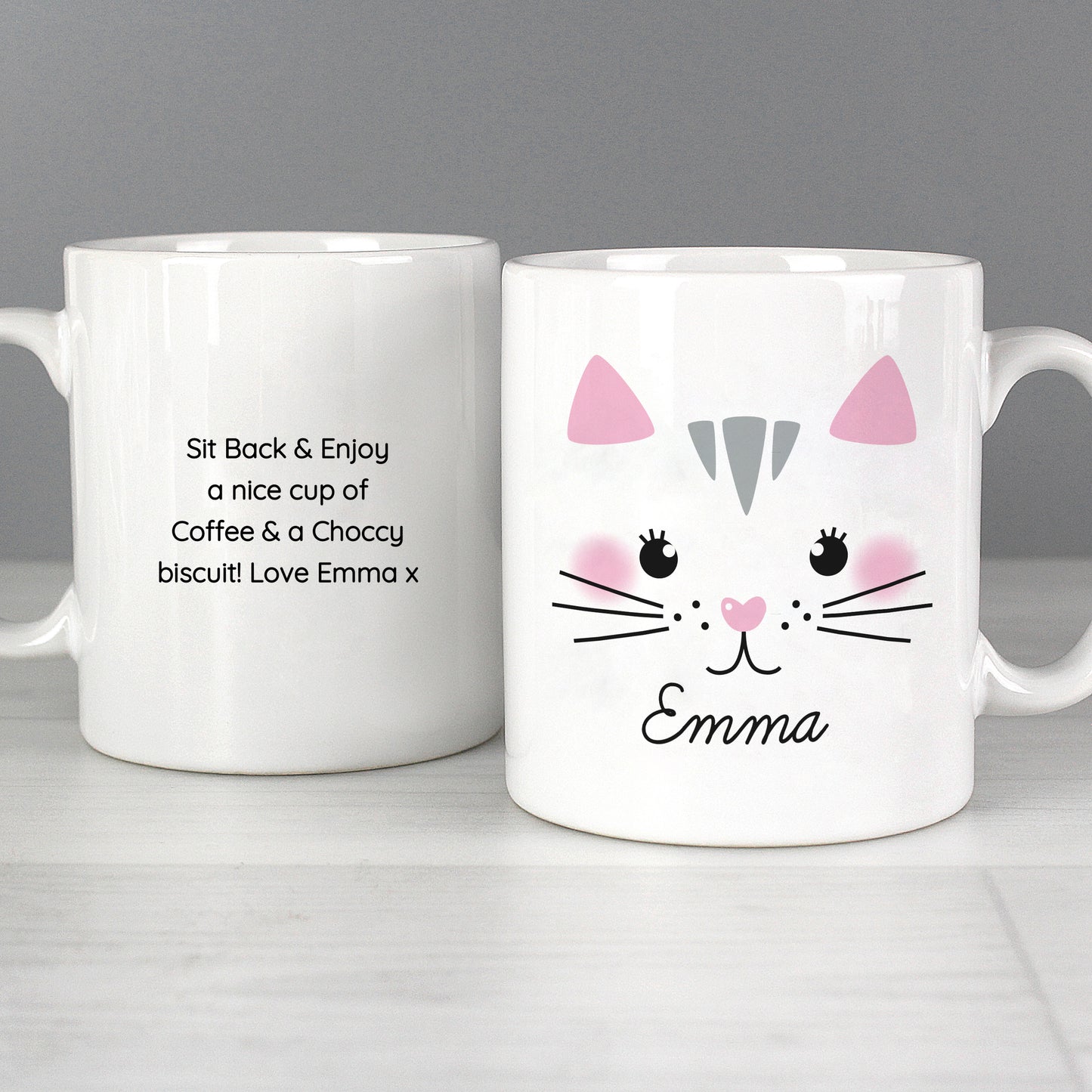 Personalised Cute Cat Face Mug - image 3