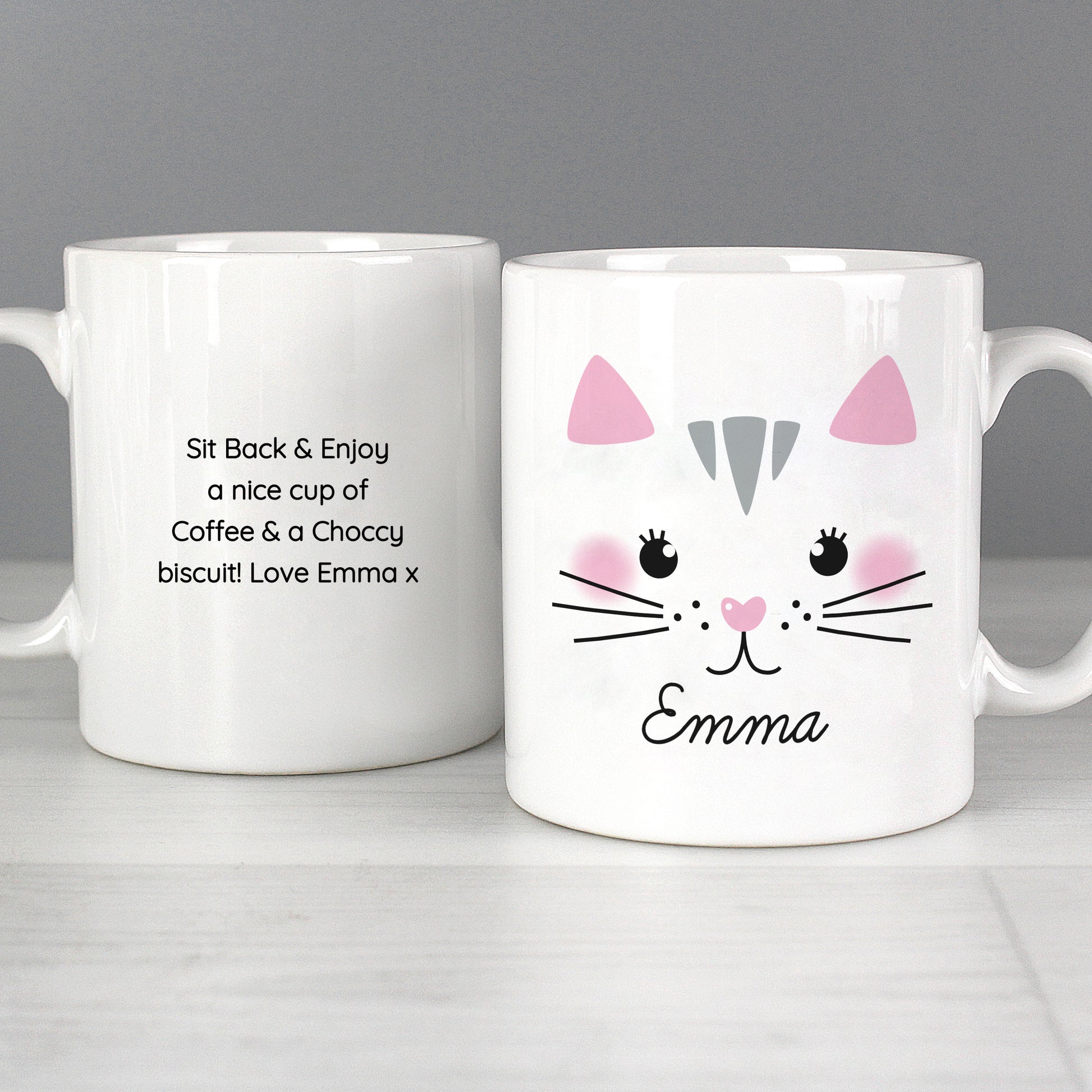 Personalised Cute Cat Face Mug - image 3