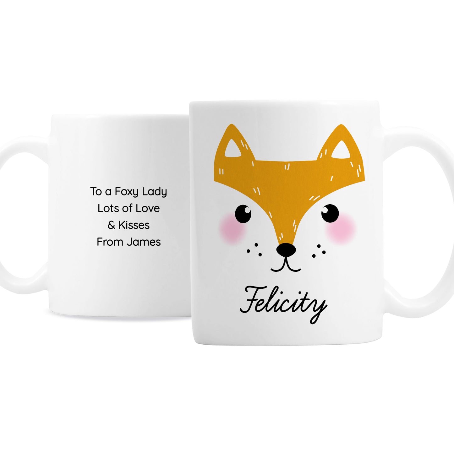 Personalised Cute Fox Face Mug - image 2