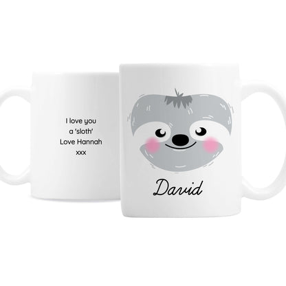 Personalised Cute Sloth Face Mug - image 2