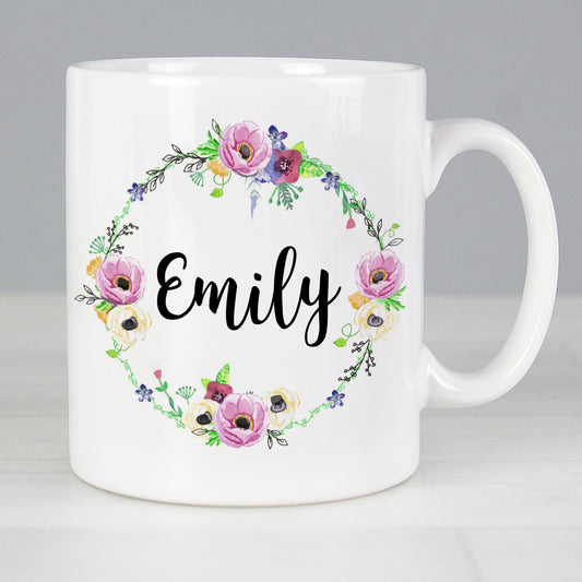 Personalised Floral Mug from Heartfelt Gifts