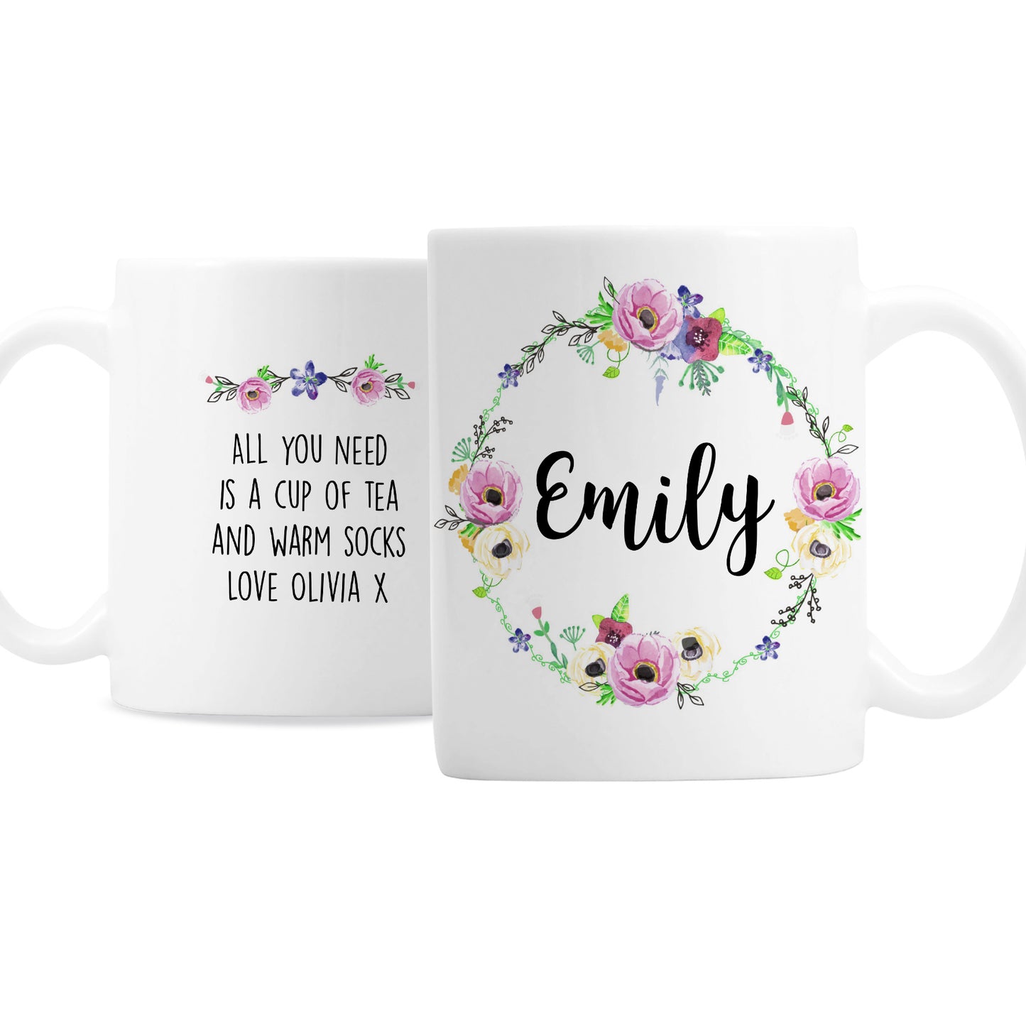 Personalised Floral Mug - image 2