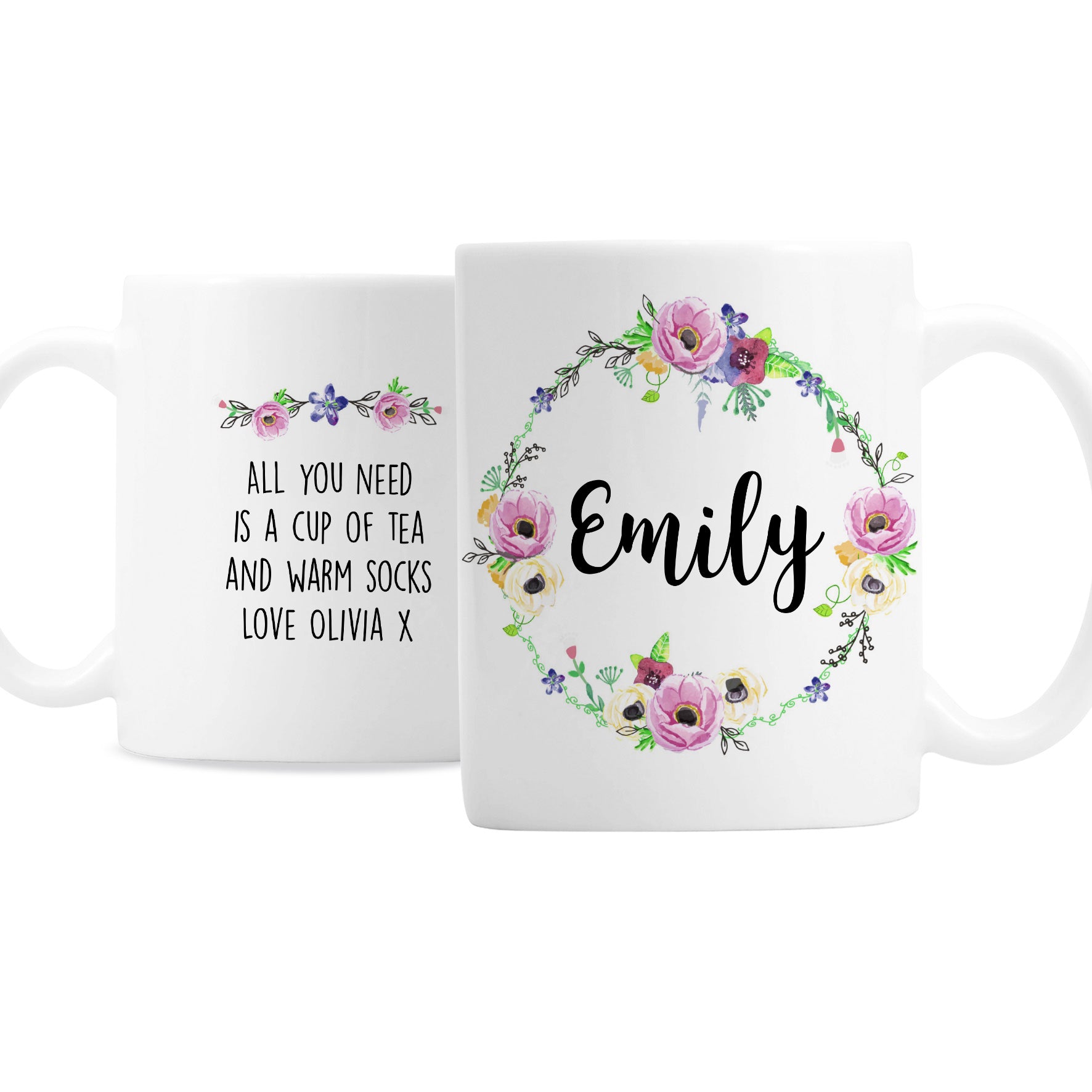 Personalised Floral Mug - image 2