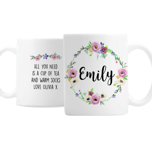 Personalised Floral Mug - image 2