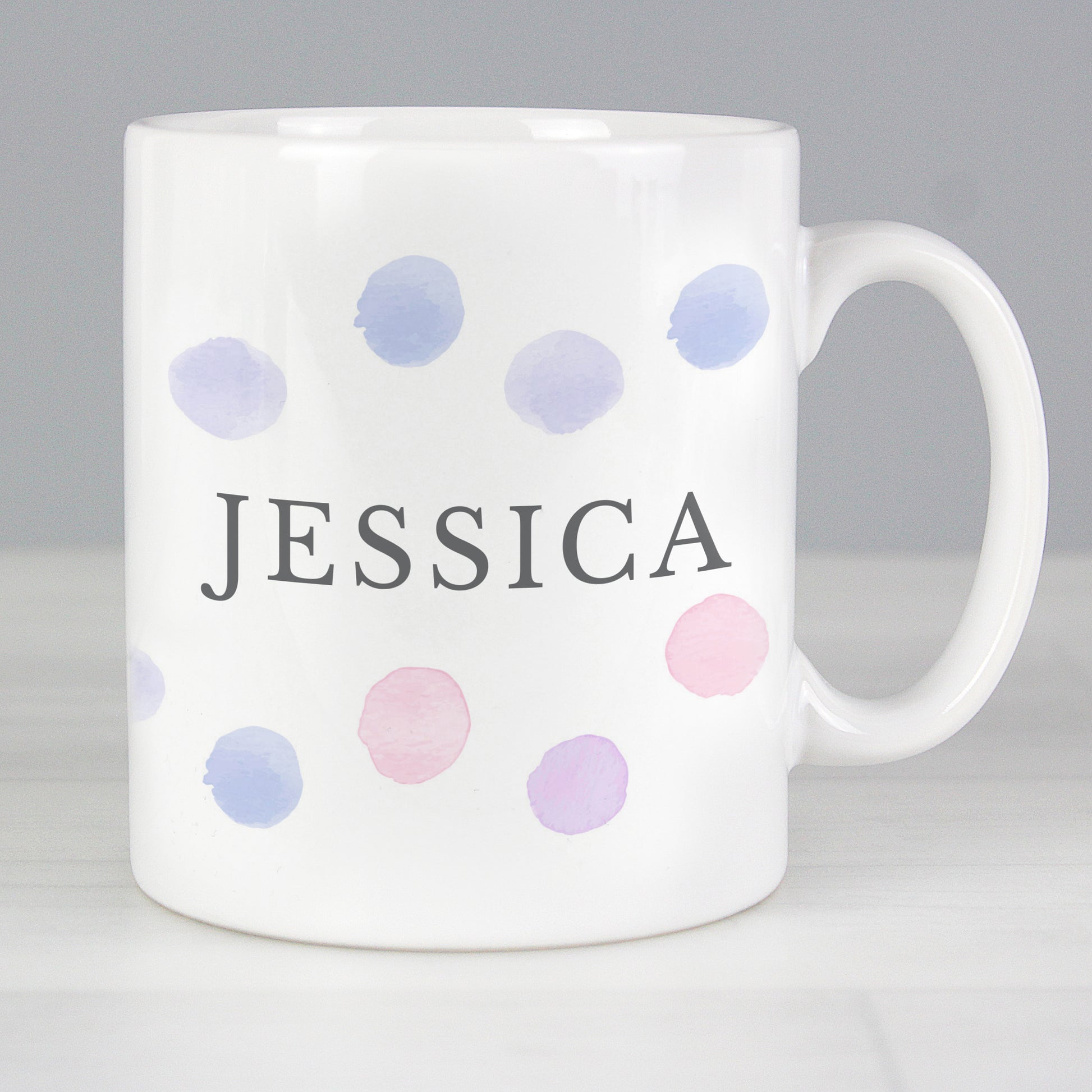 Personalised Pink Spot Mug from Heartfelt Gifts