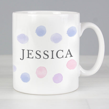 Personalised Pink Spot Mug from Heartfelt Gifts