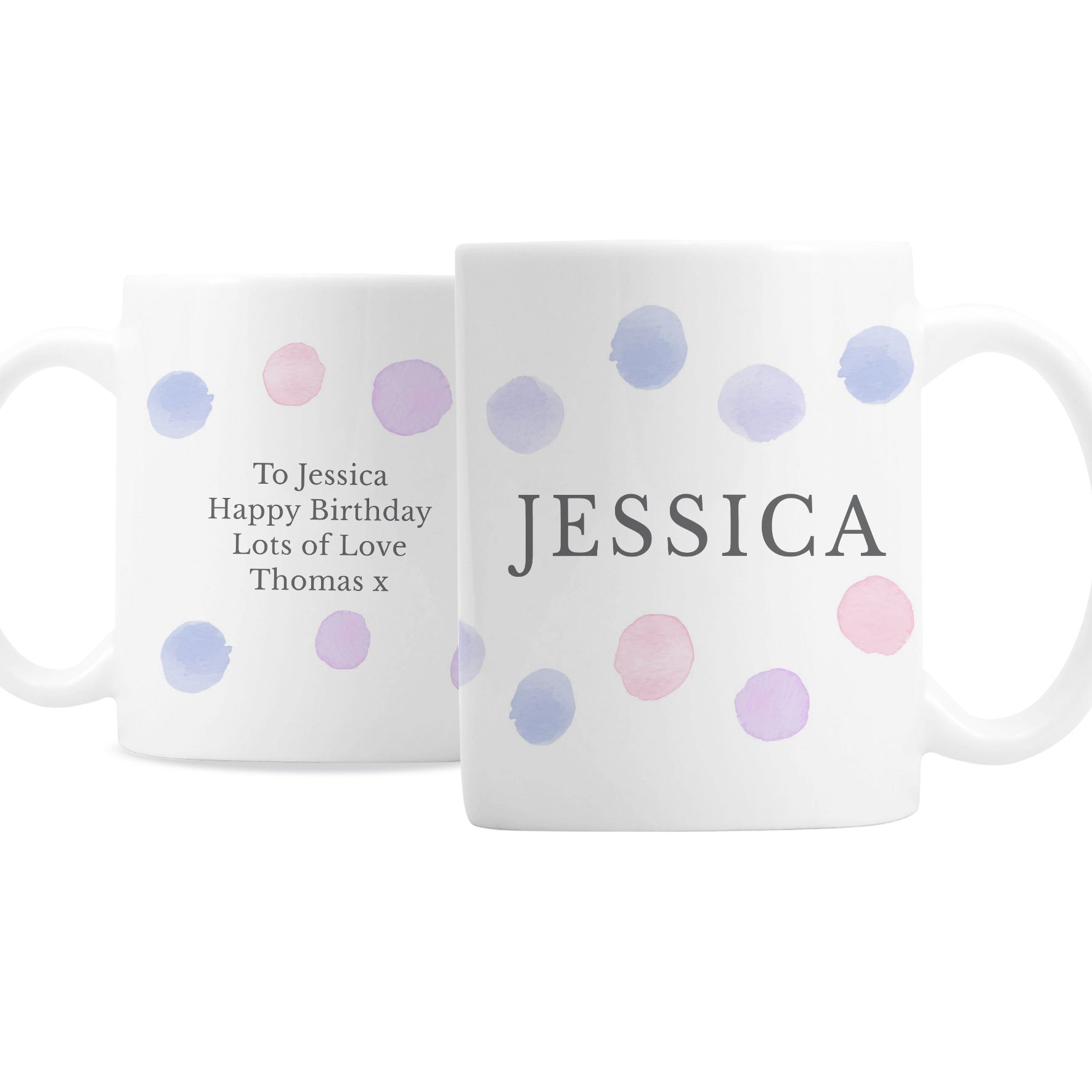 Personalised Pink Spot Mug - image 2