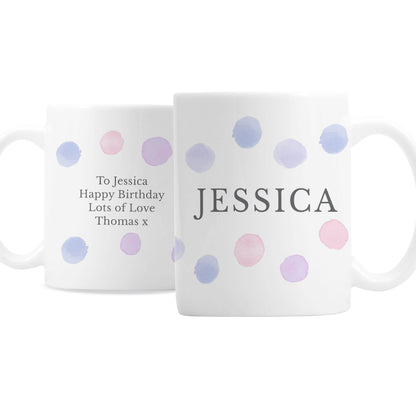 Personalised Pink Spot Mug - image 2