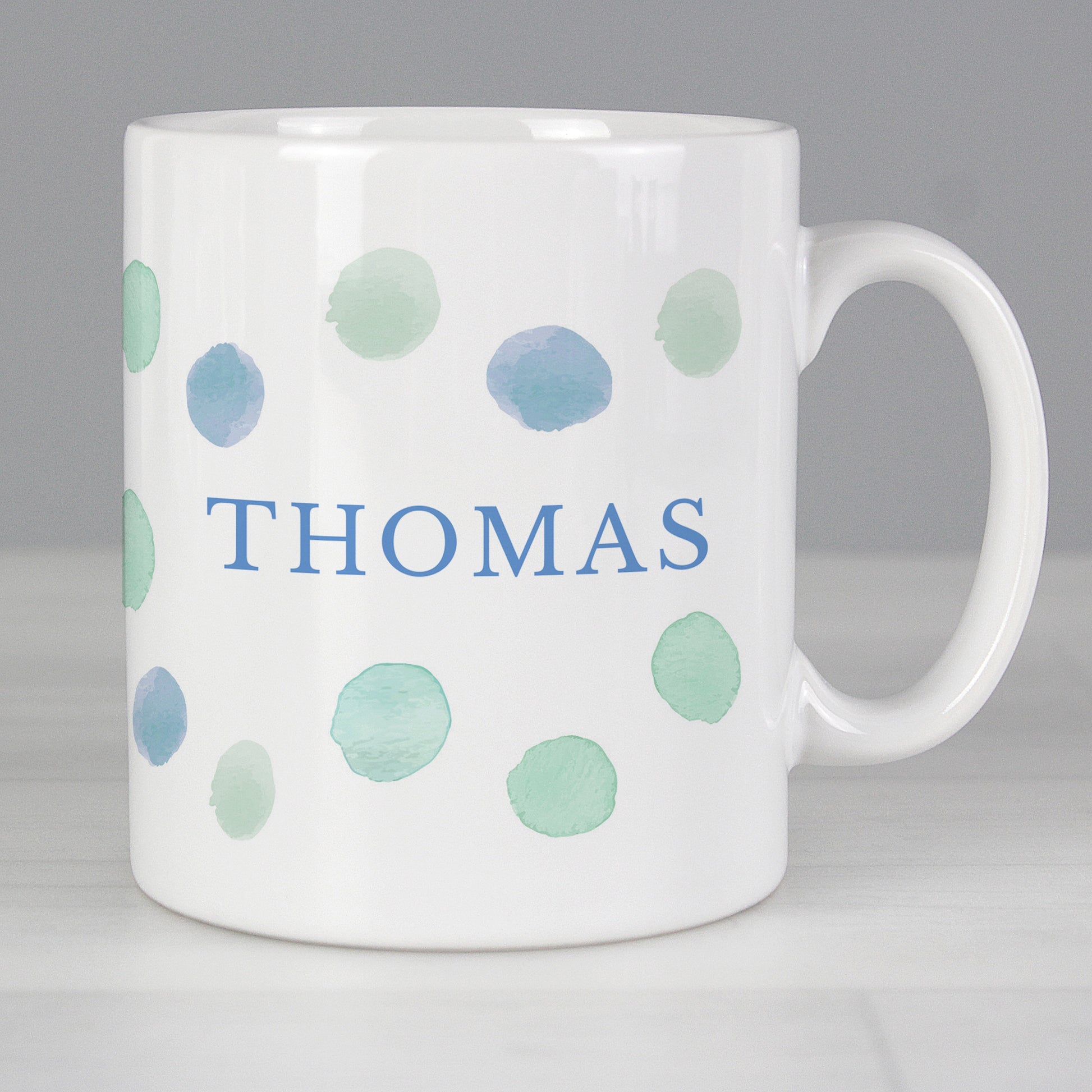 Personalised Blue Spot Mug from Heartfelt Gifts