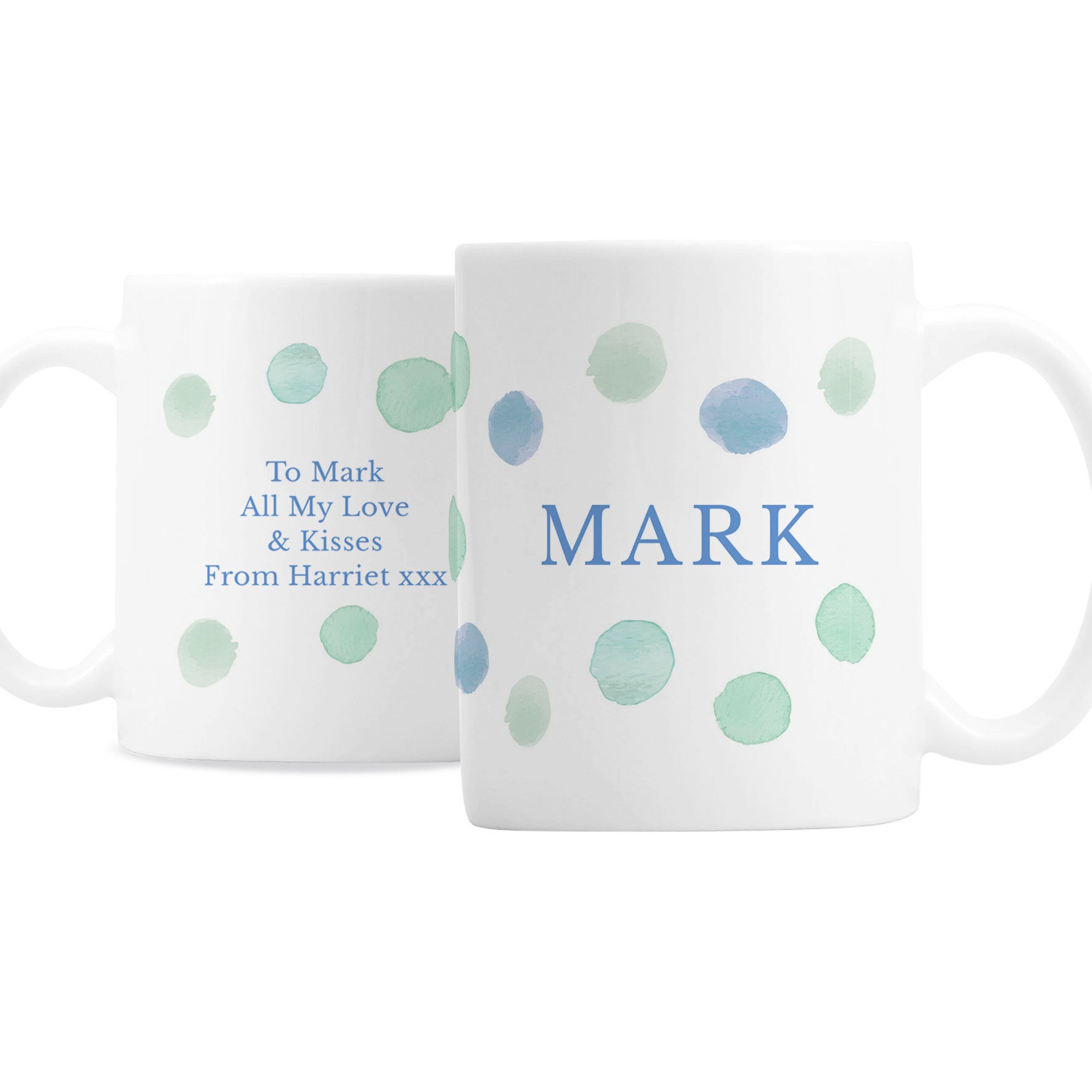 Personalised Blue Spot Mug - image 2