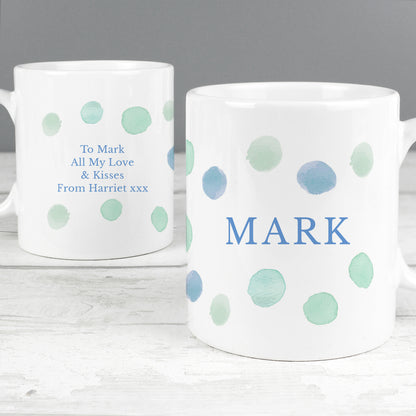 Personalised Blue Spot Mug - image 3