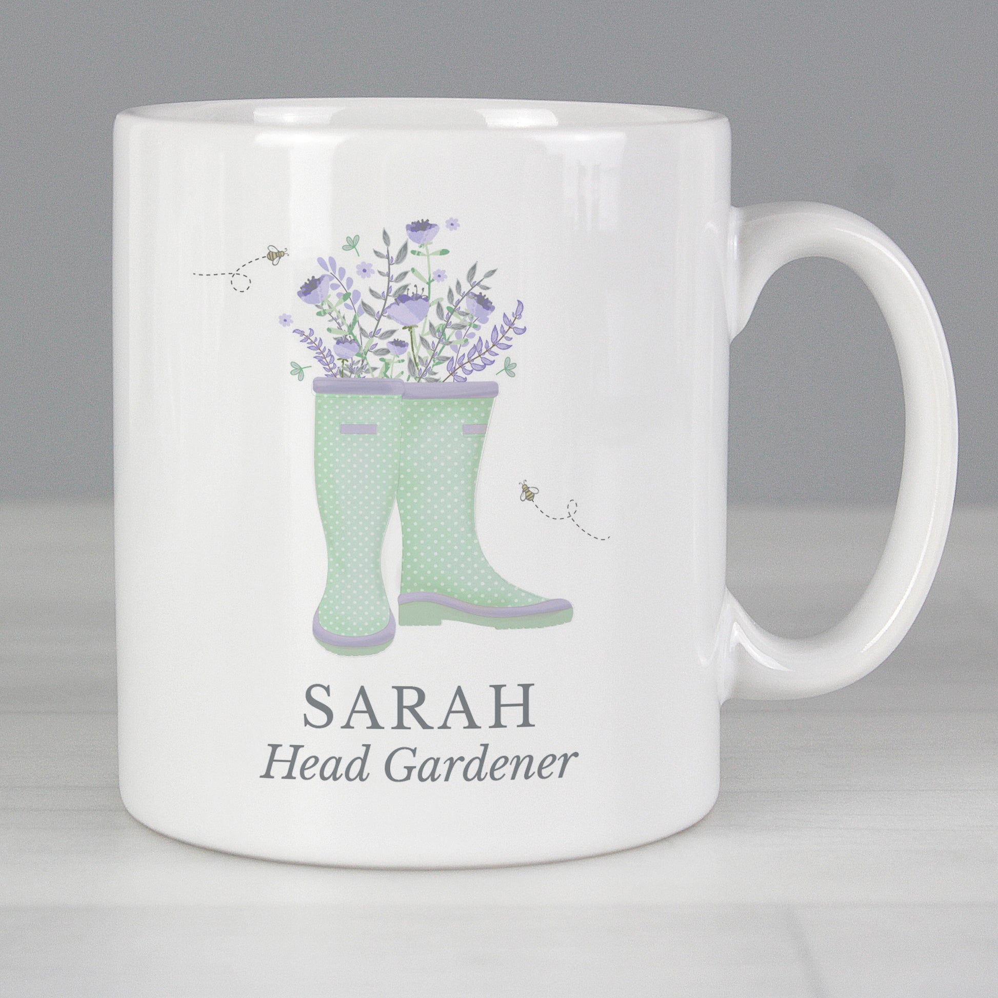 Personalised Floral Wellies Mug - image 3