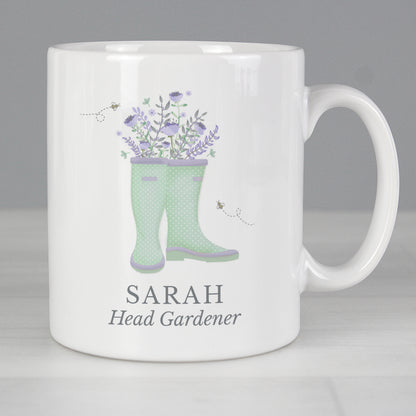 Personalised Floral Wellies Mug - image 3