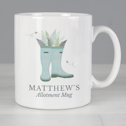Personalised Blue Wellies Mug from Heartfelt Gifts