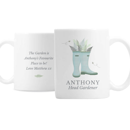 Personalised Blue Wellies Mug - image 2